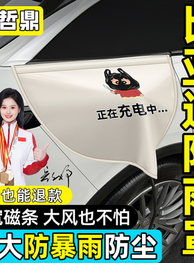比亚迪元秦l宋plus/pro汉ev海豹海狮06dmi电车充电枪口保护防雨罩
