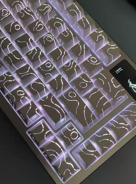 等高线4.0键帽pbt适合wooting60迈丛ace68夜魔rainy75f87wave75