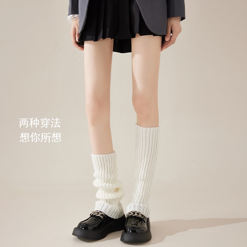 腿套女堆堆袜小腿袜jk套脚袜子冬季白色春秋薄款秋冬修饰腿型袜套
