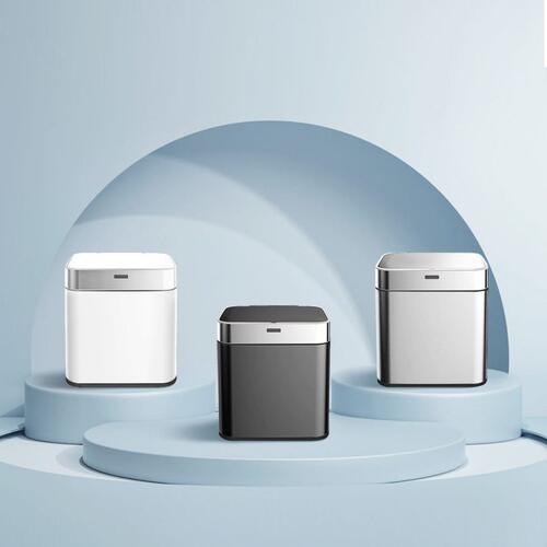 直销思索不锈钢智能垃圾桶感应式家用商用40L带盖内桶自动式垃圾
