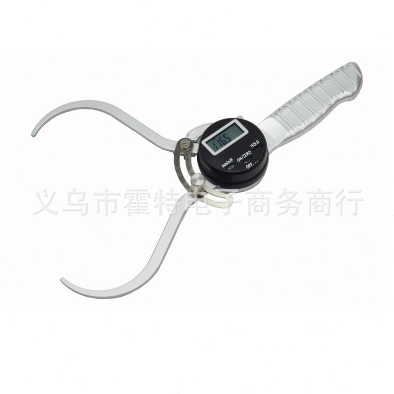 直销HUOTO 0-150 0.1MM手持式 数显外卡规 测厚规电子数显弯卡钳