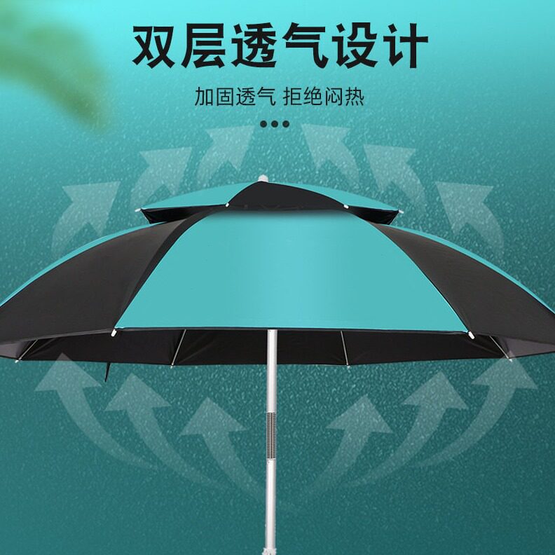直销新款钓鱼伞三折叠雨伞大钓伞万向防晒防暴雨遮阳垂钓新款户外