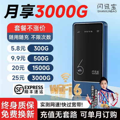 闪讯宝随身wifi6充电宝10000毫安