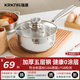 KRKN奶锅316L无涂层不锈钢雪平锅家用小奶锅宝宝辅食锅煮面汤锅