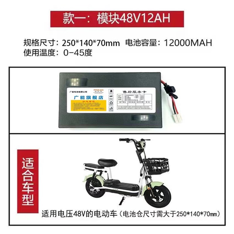 48V锂a电池新日爱马电动车电动车锂电池48V12AH大容量天能星恒模