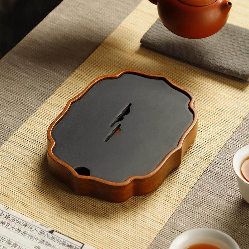 重竹壶承小号干泡台竹制储水茶盘紫砂壶托杯垫家用茶壶垫茶海底座