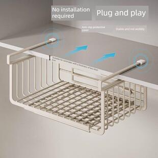 居家厨房置物架可伸缩悬挂分层调料挂架橱柜内吊柜下收纳下挂挂篮