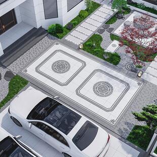 12厚中式地舖石拼花地砖别墅户外庭院院子走道花园拼图防滑石英砖