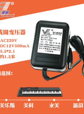 新韵XY960 322 323 326 328 331电子琴12V电源适配器61键充电器