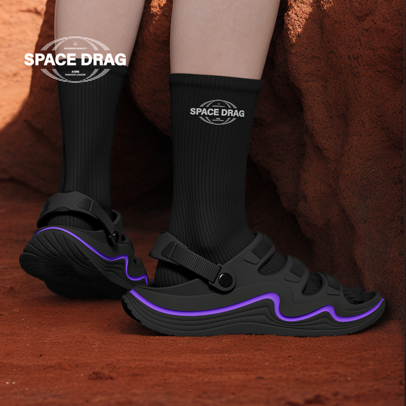 太空拖踩屎感凉鞋男开车耐磨沙滩两用外穿士潮流透气滑静音凉拖鞋