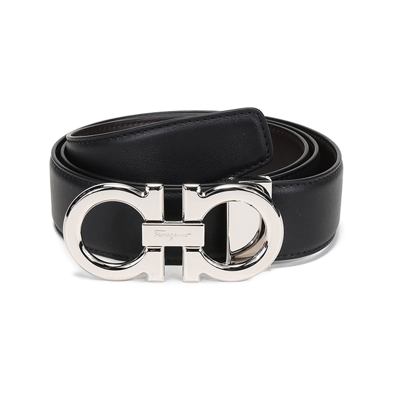 Ferragamo菲拉格慕 男士板扣式双面皮带腰带 679710