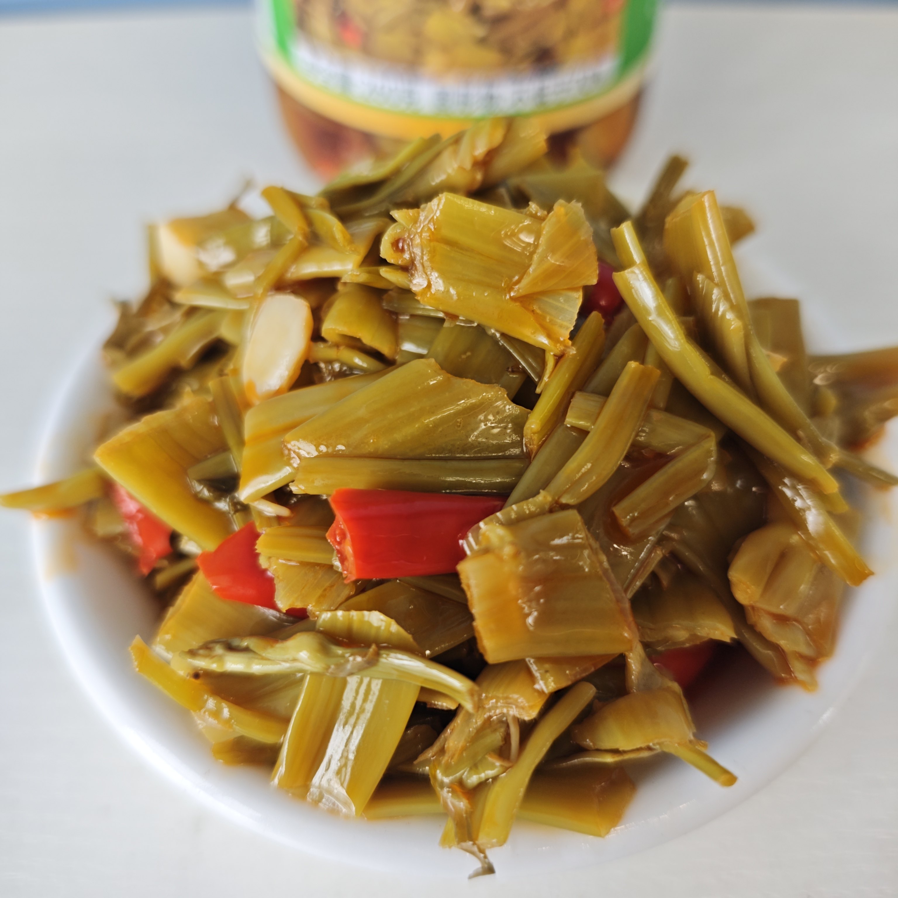 广西乡味特产空心菜梗瓶装即食开胃下饭菜博白腌菜香辣拌面拌饭