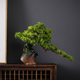 仿真迎客松盆景绿植盆栽客厅电视柜玄关办公室家居装 饰茶桌面摆件