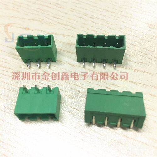 2EDG连接器 2EDGVC-5.08-2P3P4P 封口插拔式绿色端子5.08间距弯针