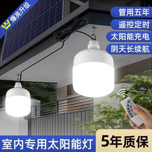 太阳能户外灯家用庭院灯室内外照明灯充电一拖二分体灯泡 2024新款
