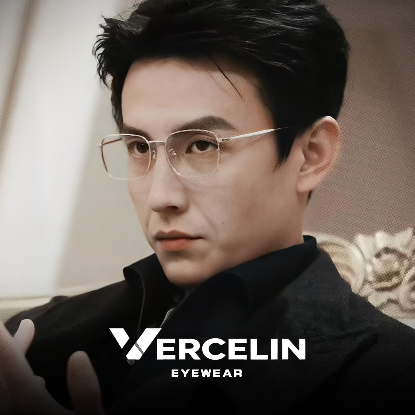 刘萧旭同款超轻钛架金丝近视眼镜男款可配度数斯文败类方形眼睛女