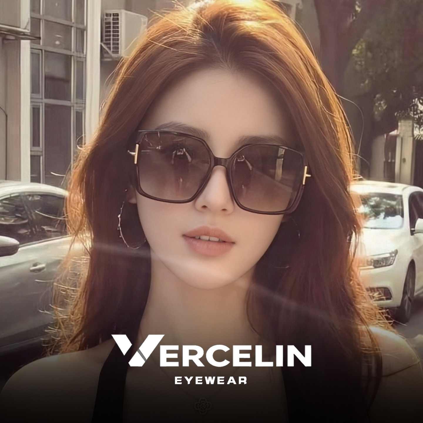 复古港风老钱风大框茶色墨镜女方圆脸偏光玳瑁古早感太阳眼镜近视