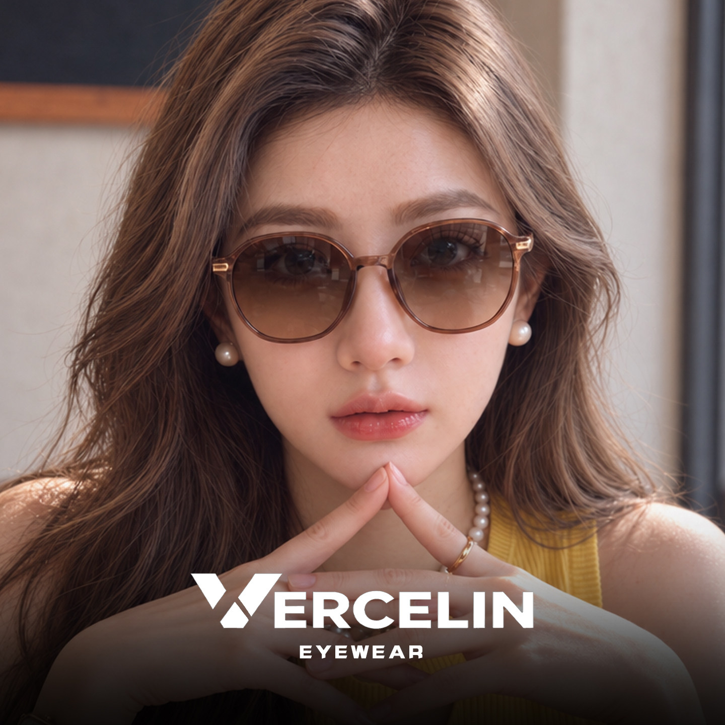 偏光茶色墨镜女复古高级感带度数
