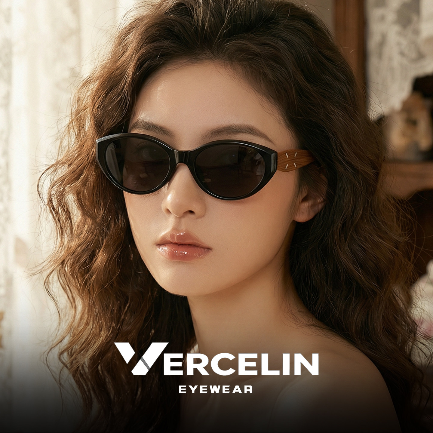 gm复古猫眼墨镜女2025新款高级感近视偏光太阳眼镜防晒可配带度数