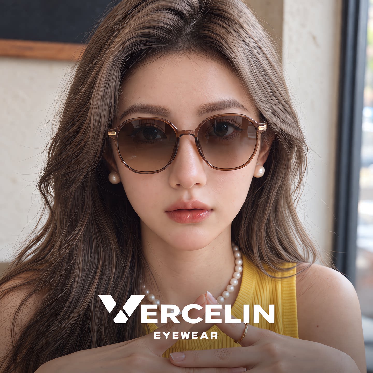 偏光茶色墨镜女复古高级感带度数