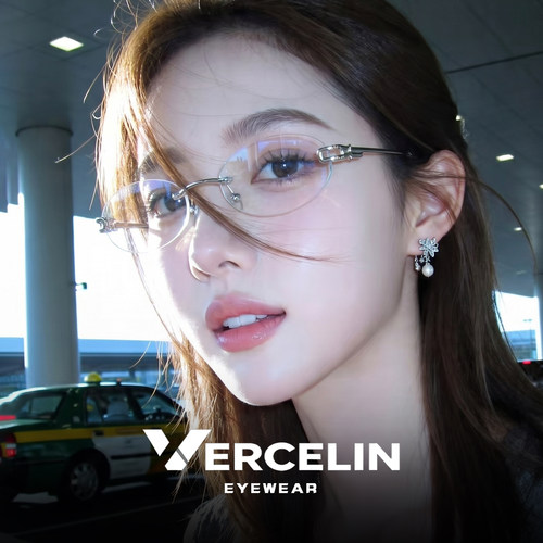 超轻gm无边框高智感近视眼镜女款