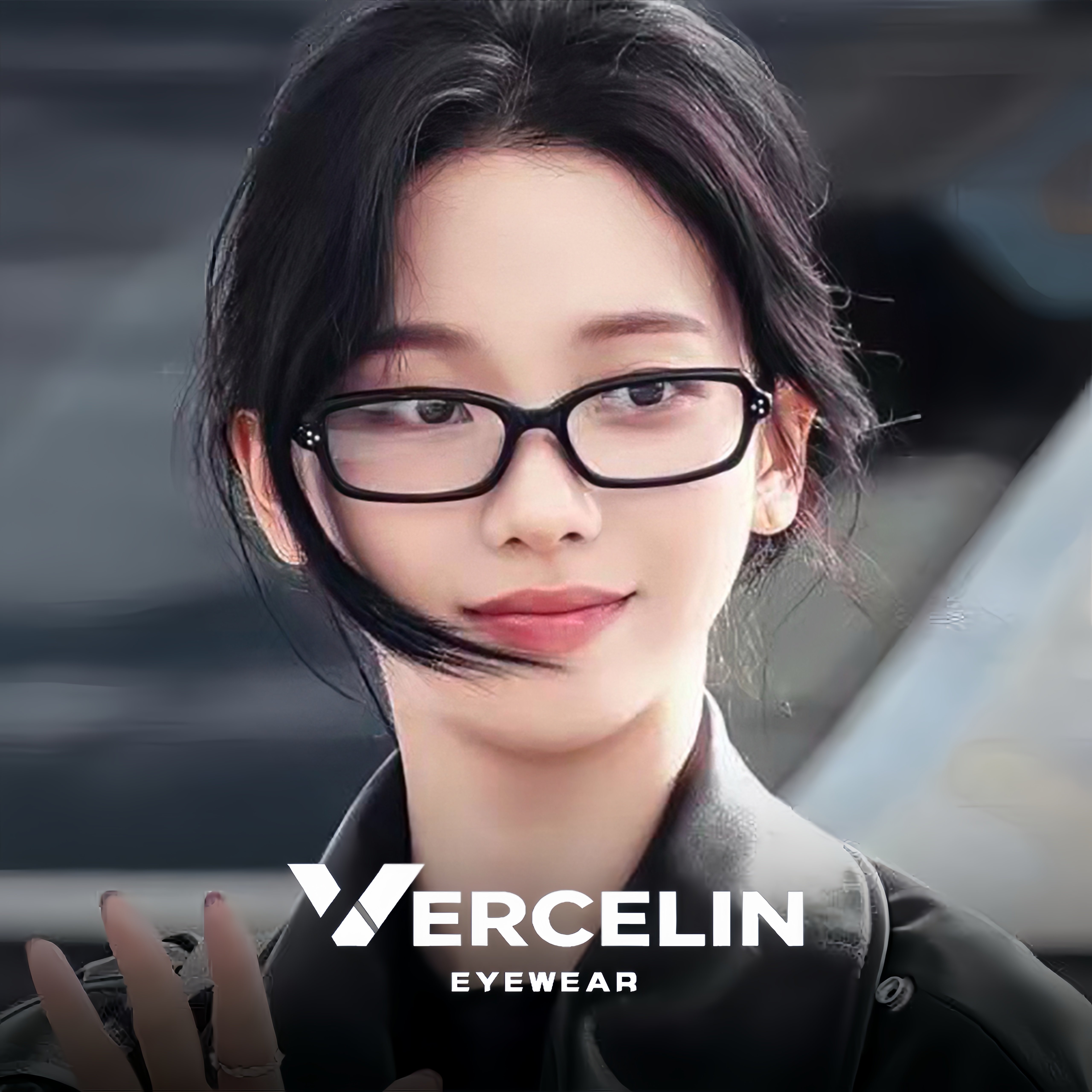 柳智敏同款gm黑色方形近视眼镜女款2025新款小脸素颜眼睛可配度数