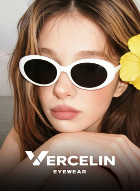 白色框猫眼偏光墨镜女高级感海边