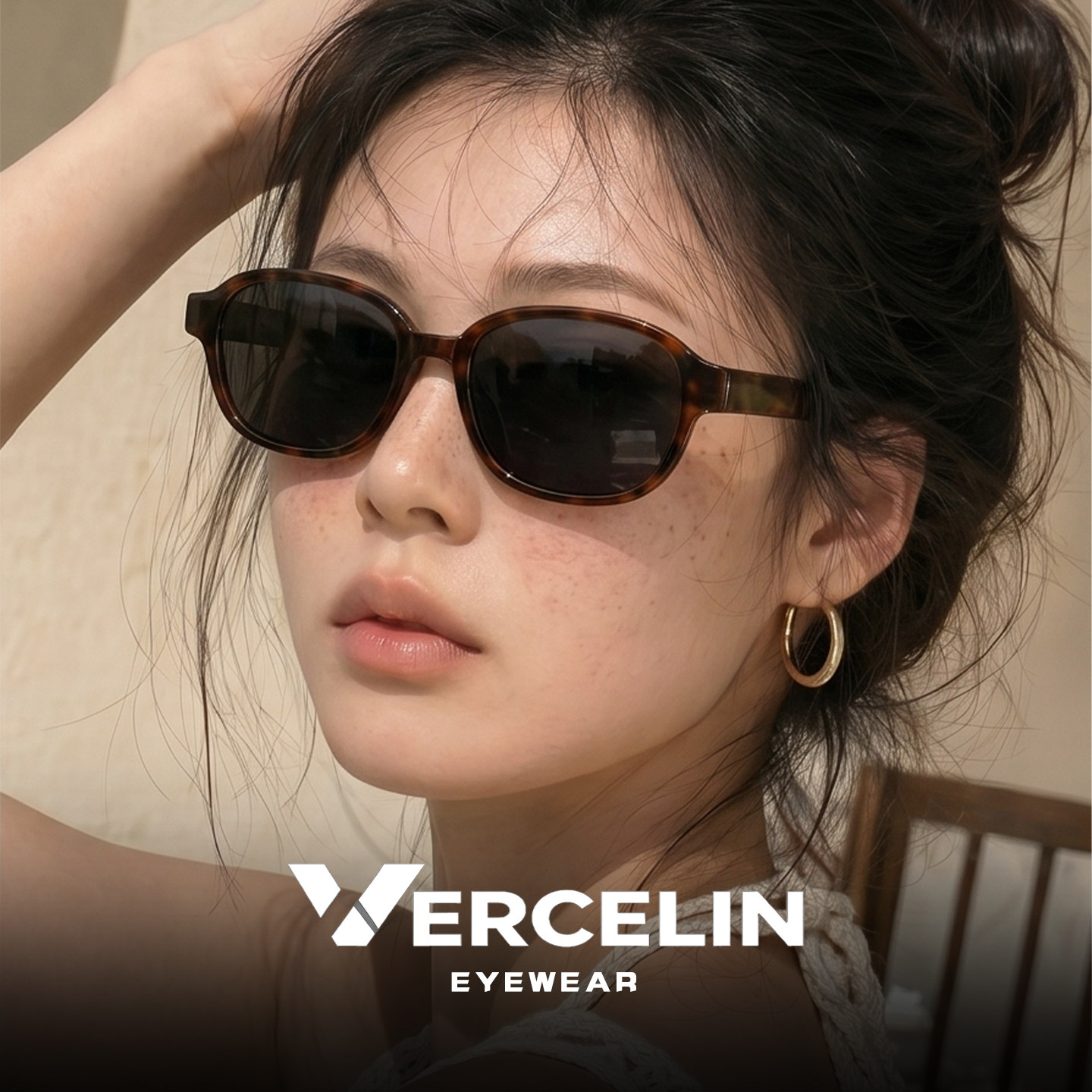 复古方框玳瑁墨镜女高级感老钱风窄框太阳眼镜防紫外线近视带度数
