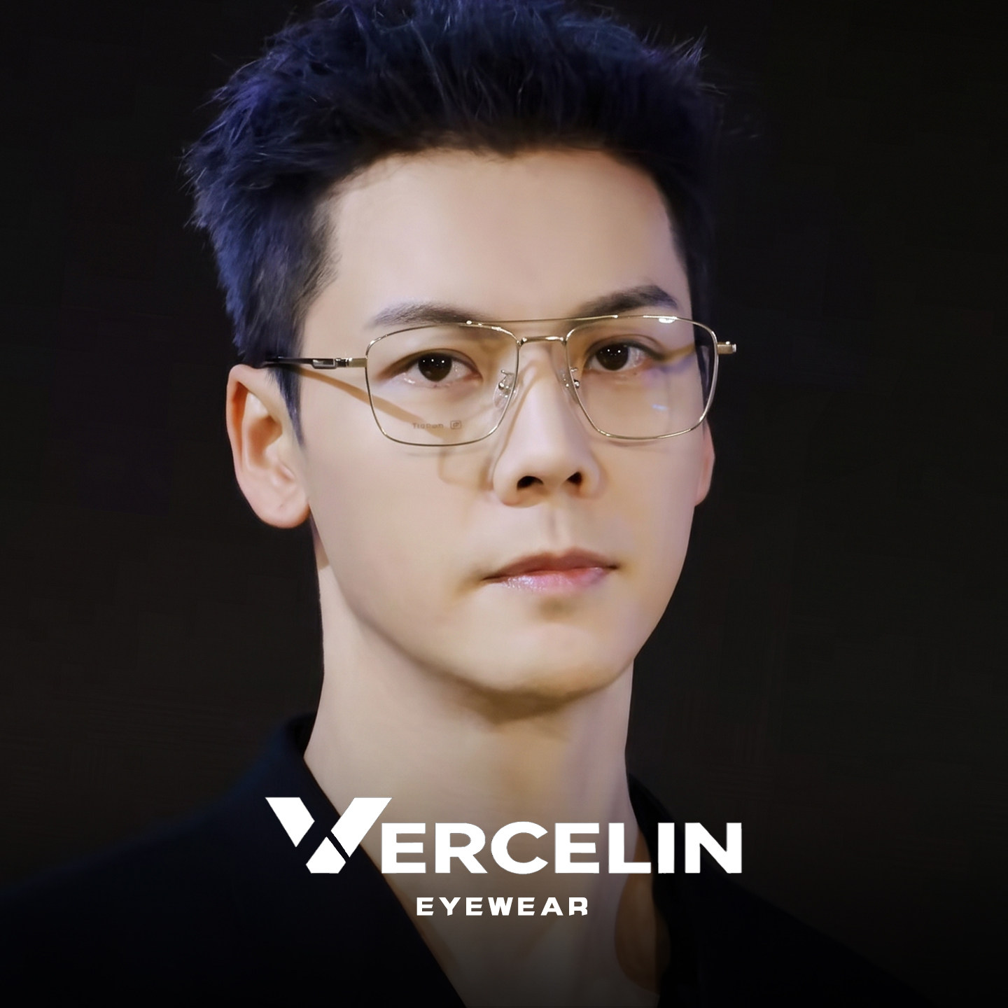 男士高端痞帅双梁金丝近视眼镜框