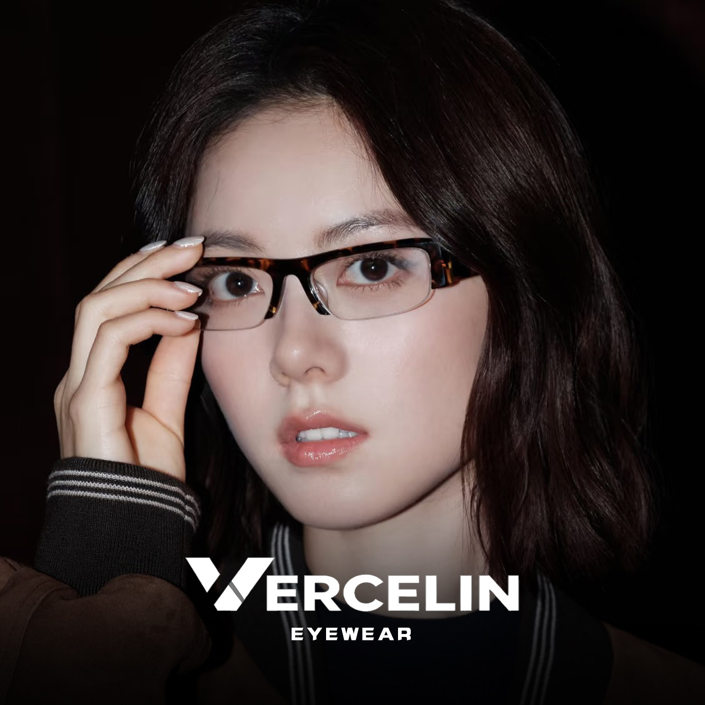 赵今麦同款黑色窄框眼镜近视女度数可配复古高级素颜方形半框眼睛