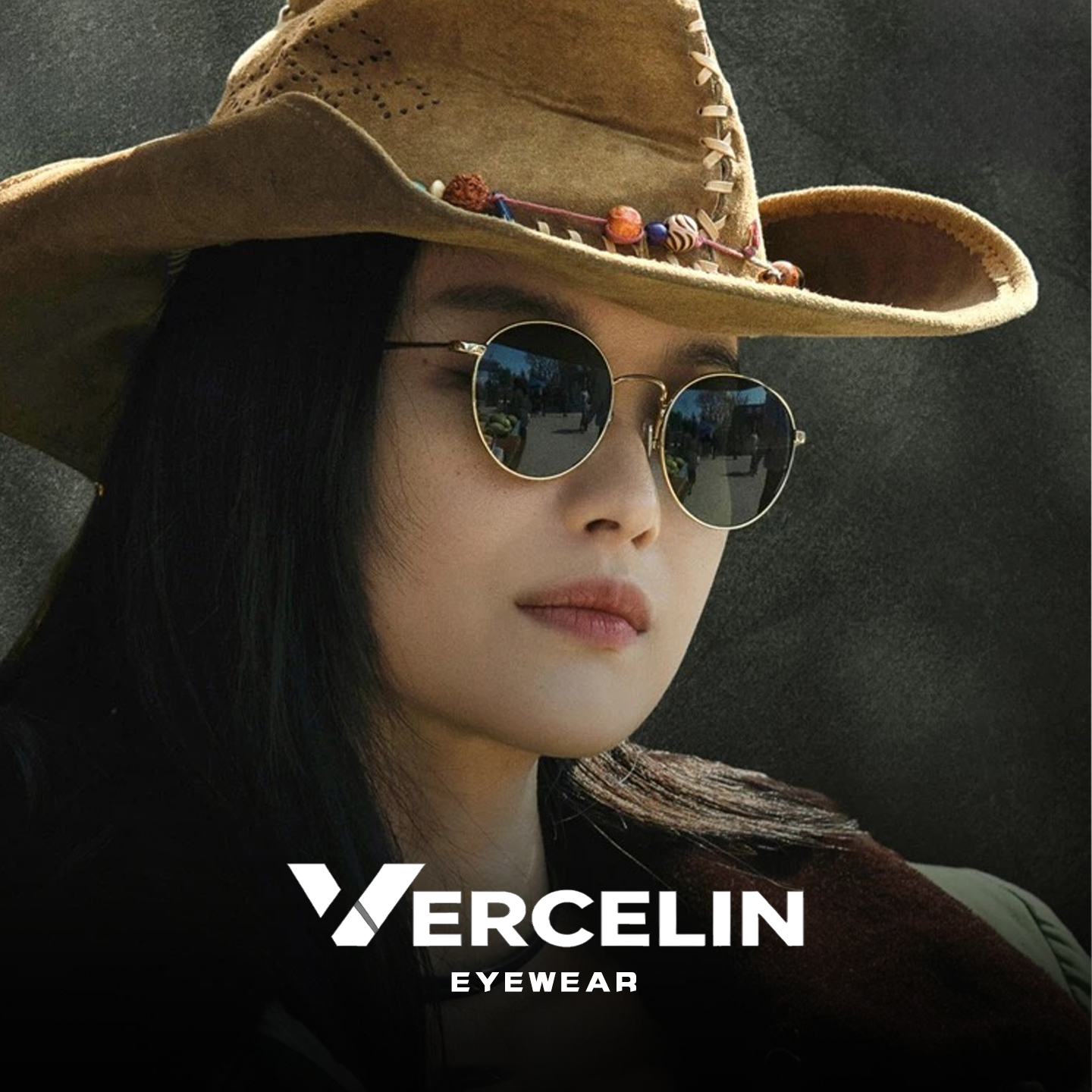 倪妮同款复古老钱风太阳墨镜女高级感近视偏光防紫外线可配带度数