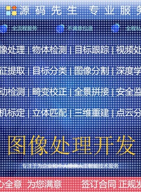 定制开发-图像处理opencv计算机视觉python检测追踪c++识别计数3d