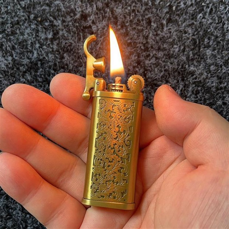 老式煤油火机 怀旧砂轮火机 复古经典煤油火机 送火石