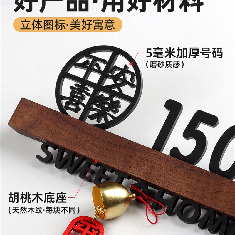 2024年新款门牌号门牌号码牌家用定制门牌号家用入户门装饰门口定