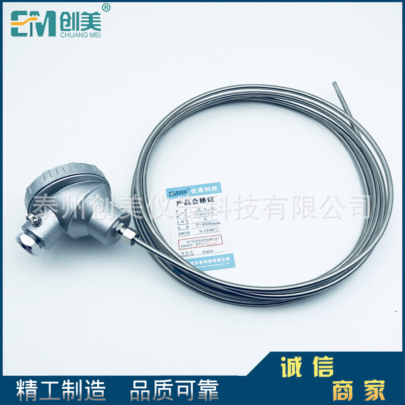 K型高温铠装双支热电阻 铂电阻 活动卡套 WZPK2-335窑炉高温探头