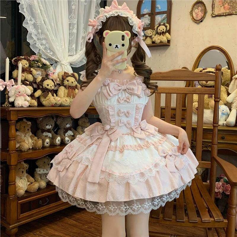 天使之翼YoYo酱原创设计Lolita洋装doll感jsk吊带连衣裙图片