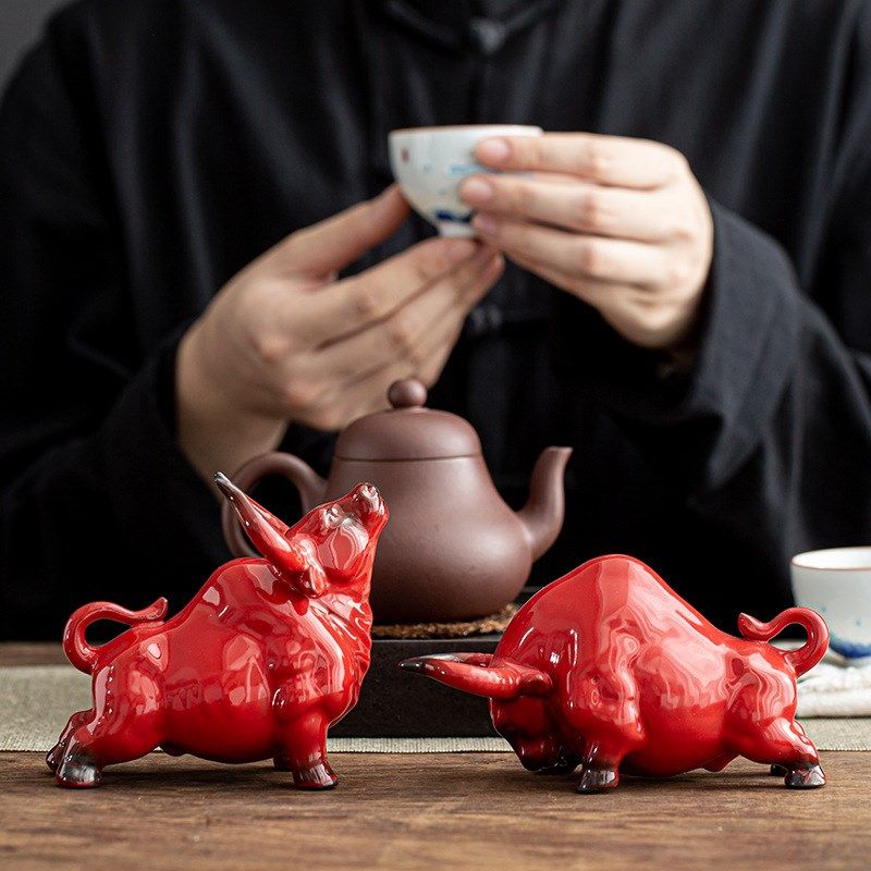 牛紫砂茶宠小摆件精品扭转乾坤个性笔搁创意茶道茶具配件茶台装饰,特色手工艺,其他特色工艺品,淘宝优惠券,粉丝福利购,淘宝优惠卷
