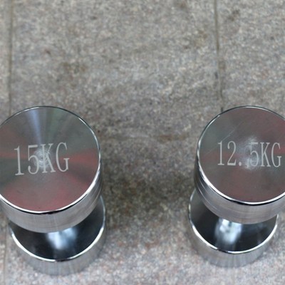 钢制纯钢哑铃电镀哑铃固定式大重量哑铃男士健身家用20kg30kg50kg