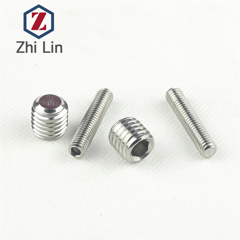 M10M12内六角紧定螺钉不锈钢304止付螺丝凹端平端 GB77/80 DIN913