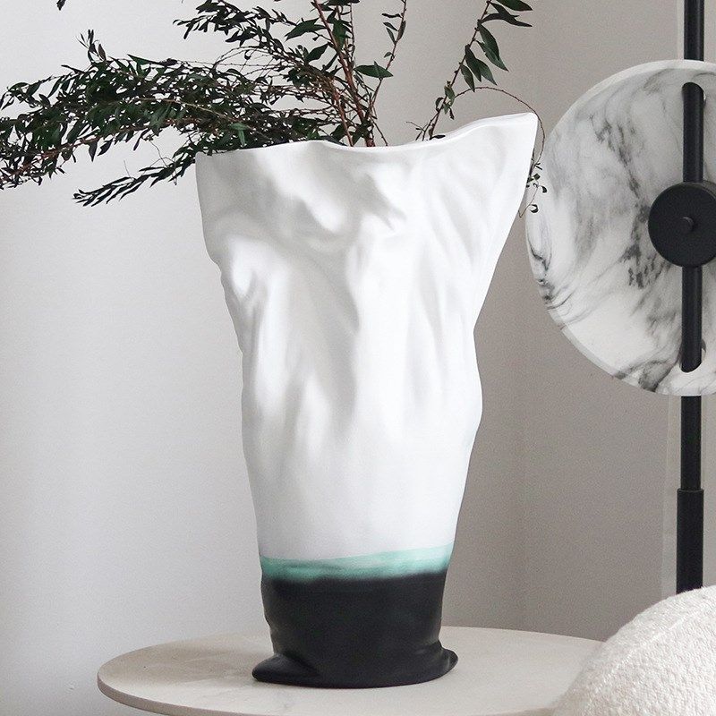 现代新中式水墨渐变花器样板间餐桌插花花瓶摆件简约软装家居摆设,特色手工艺,其他特色工艺品,淘宝优惠券,粉丝福利购,淘宝优惠卷