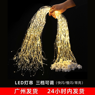 圣诞节发光led灯串蛋糕装饰鲜花纽扣小彩灯生日手工包装diy铜线灯