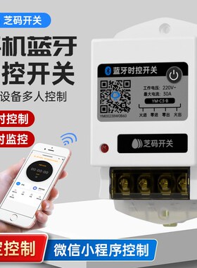 智能4G手机定时器开关蓝牙远程控制220v微电脑时控电源灯30全自动