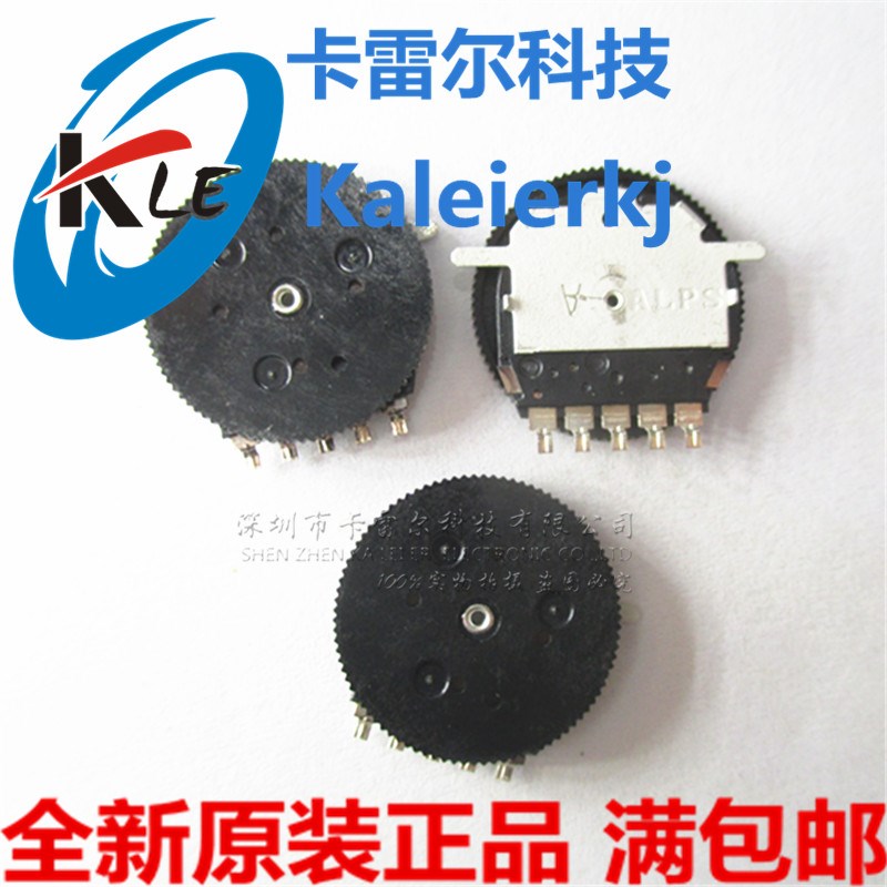 RK14J12R0A03 ALPS原装拨盘电位器 旋转电位器 14*2 双联100k图片