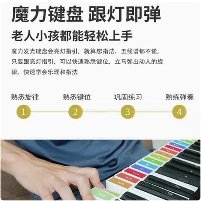 珠江钢琴艾茉森飞键电钢琴61键电子琴S2亮灯跟弹