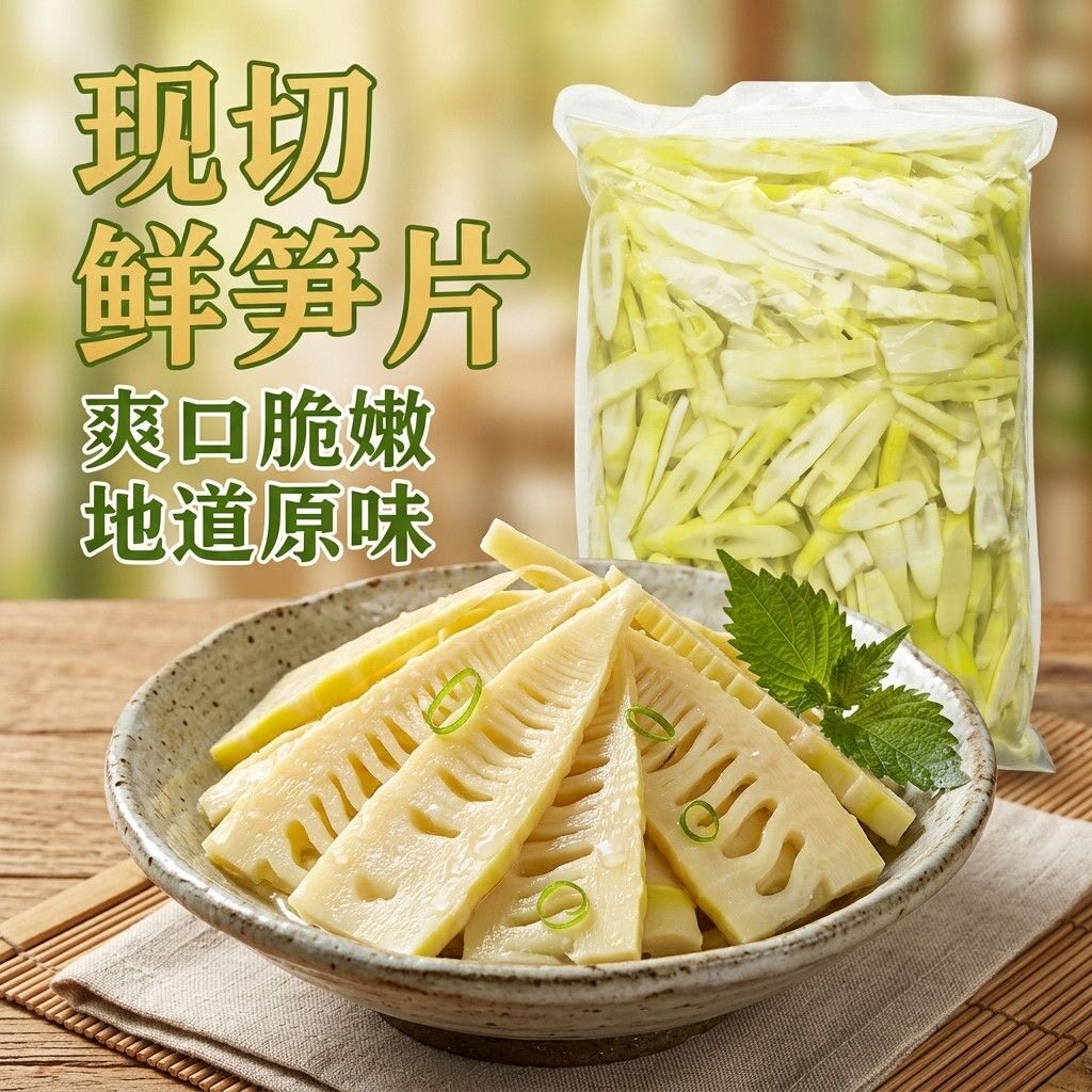 江西小竹笋免切斜片笋高分量清水竹笋冒菜麻辣烫餐饮商用笋片