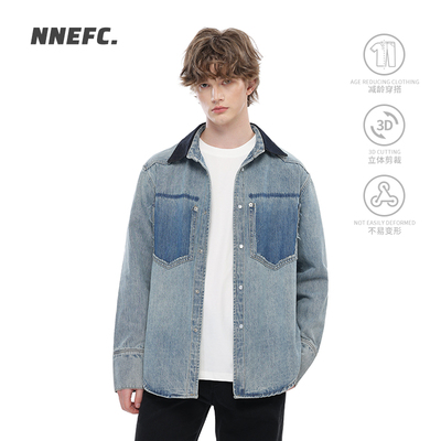 NNEFC日本岗山双色丹宁牛仔衬衫