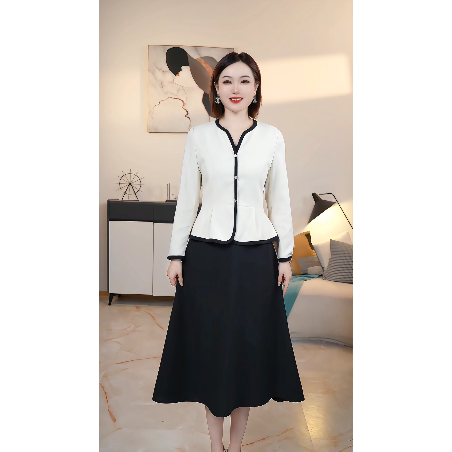 【撤柜清仓】J秋冬气质通勤高级感扭结收腰显瘦连衣裙 J11