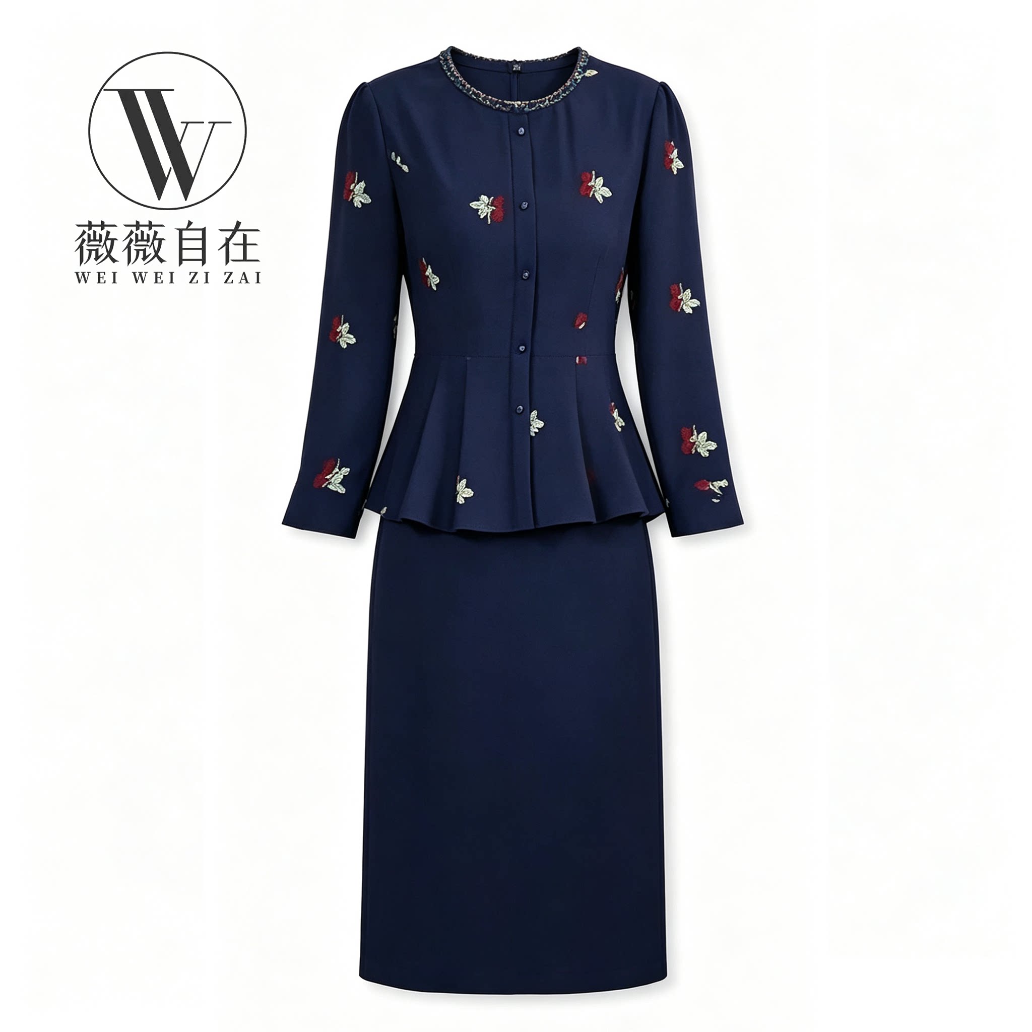 【高端品牌断码】W气质高端大码显瘦连衣裙 W1003