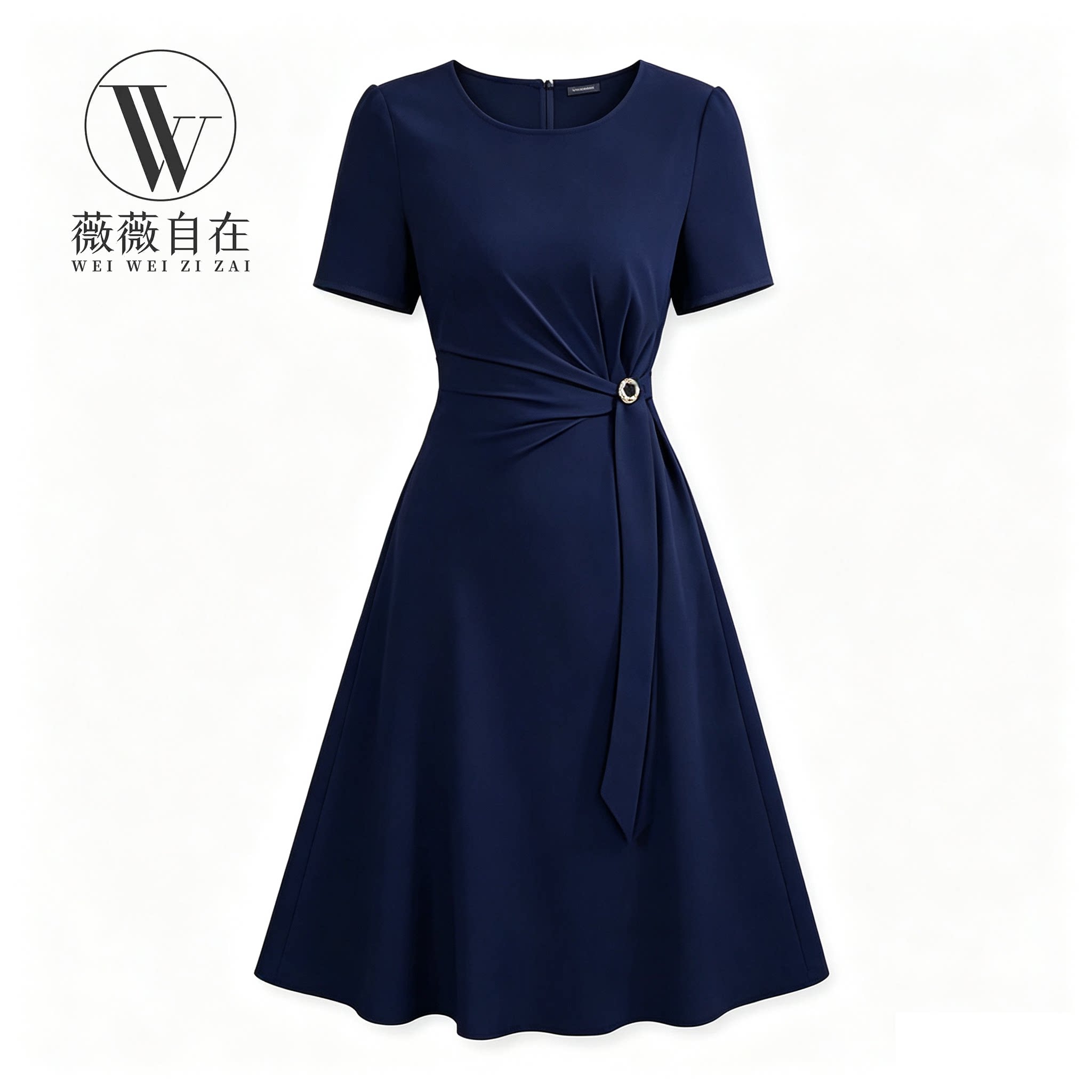 【高端品牌断码】W气质高端大码显瘦连衣裙 W296