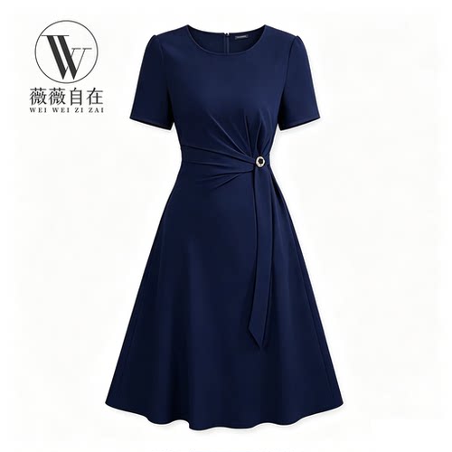 【高端品牌断码】W气质高端大码显瘦连衣裙 W296